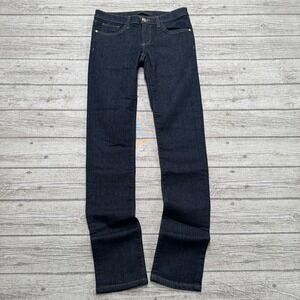 Y2K Juicy Couture Jeans Women's 25 Blue Dark Wash Straight Leg Low Rise Slim USA
